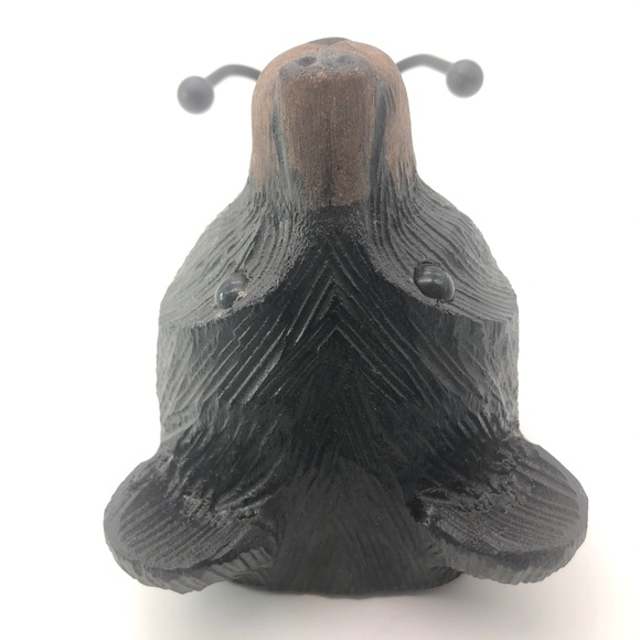 Wood Bear Head Coat Hanger Lodge Rustic Cabin - Picture 5 of 6